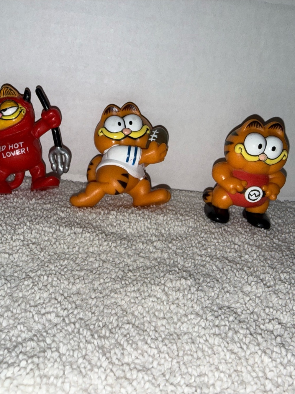 Garfield Kids Toy Figure - Orange Football & Red Outfit Variants